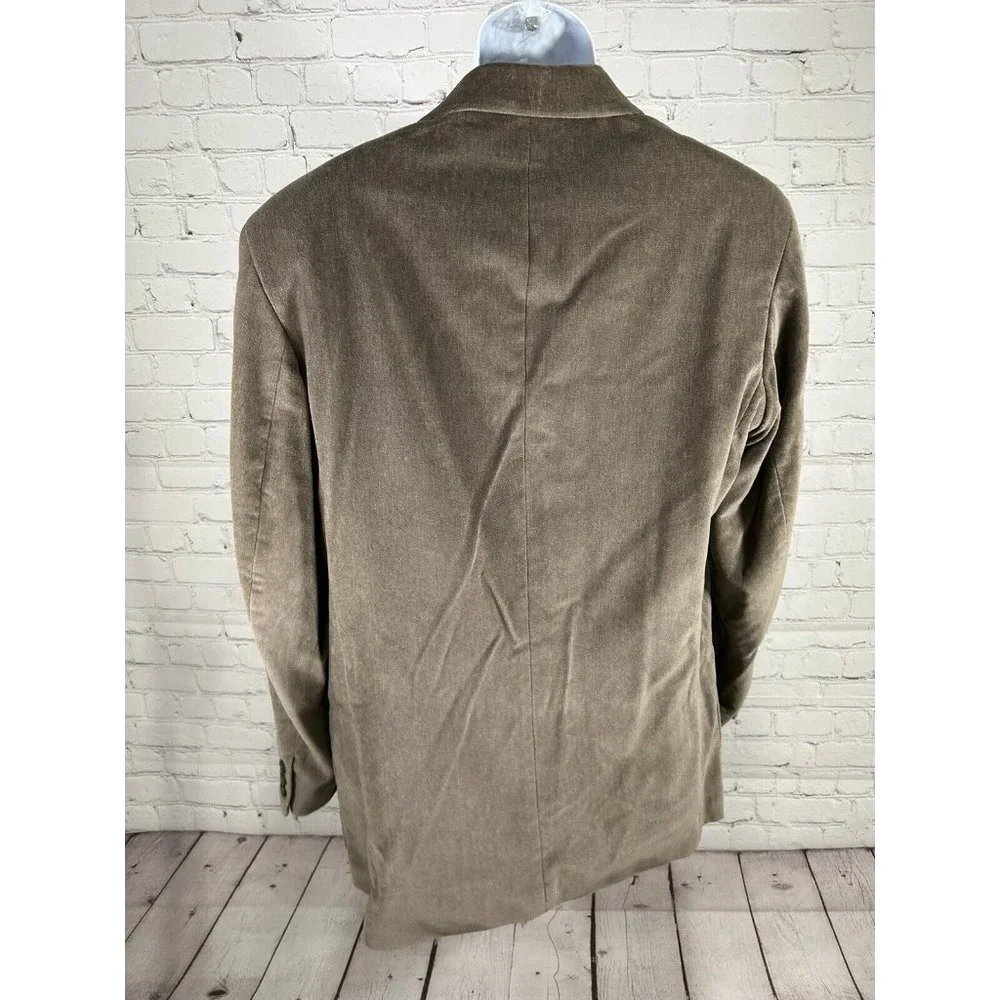 Le Collezioni Structure Brown Suede Corduroy 3-Button Jacket Blazer Men’s L 44R